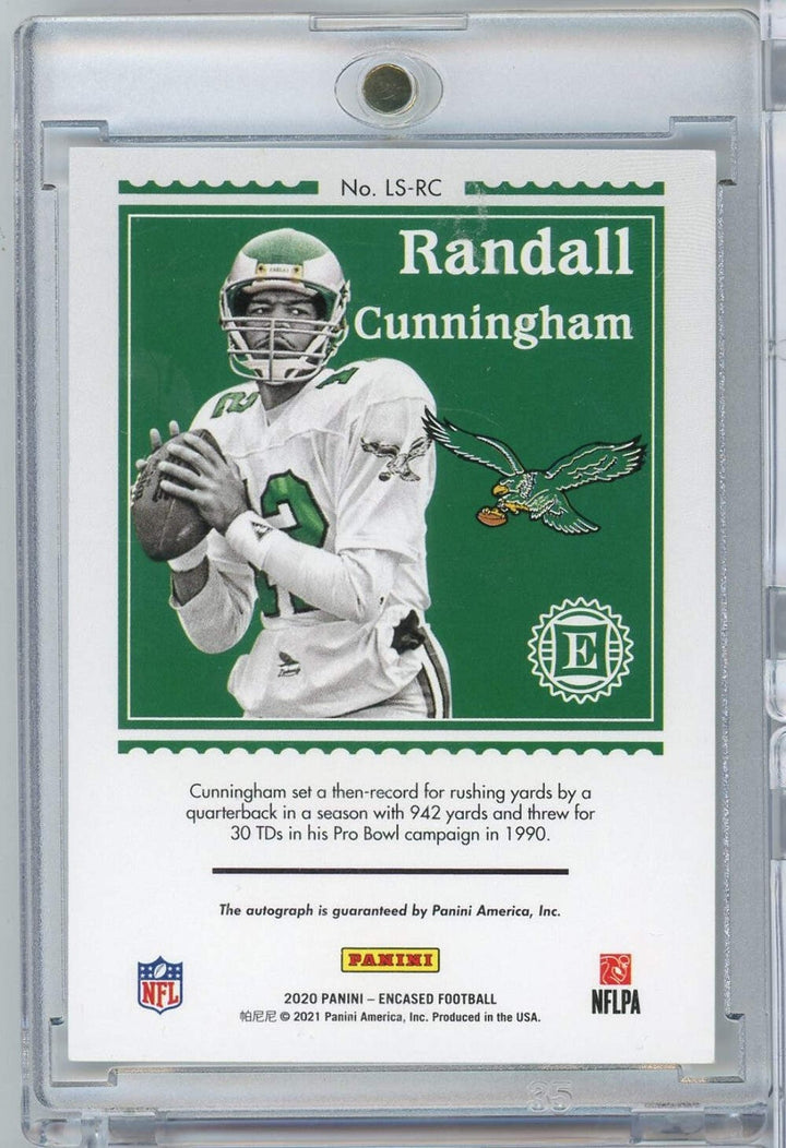 2020 Panini Encased Legendary Signatures Randall Cunningham #LSRC Auto /10 Card