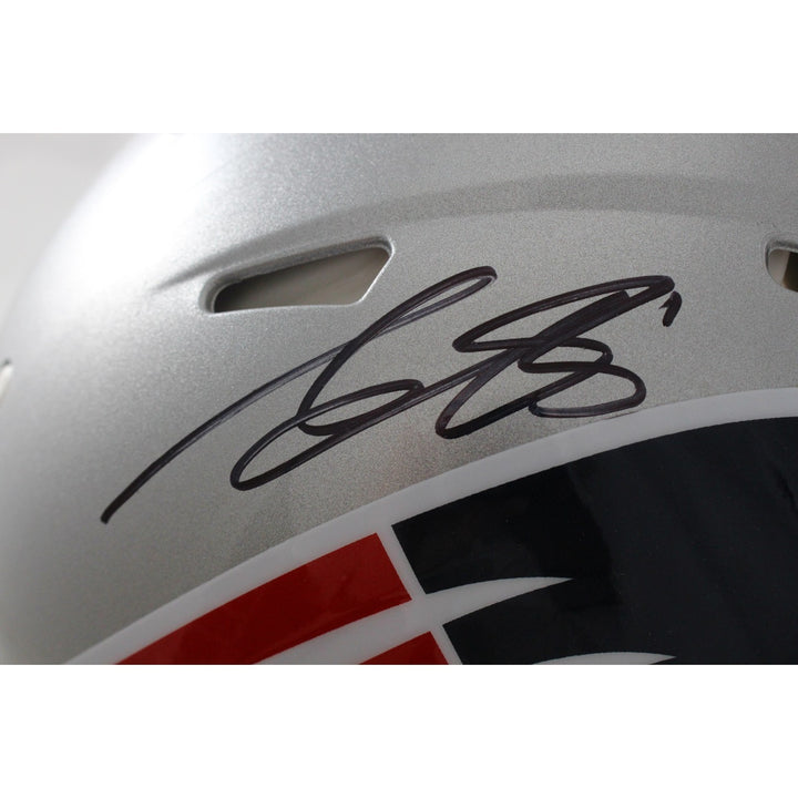 AJ Brown Signed New England Patriots Authentic Helmet Beckett Witnessed 57973