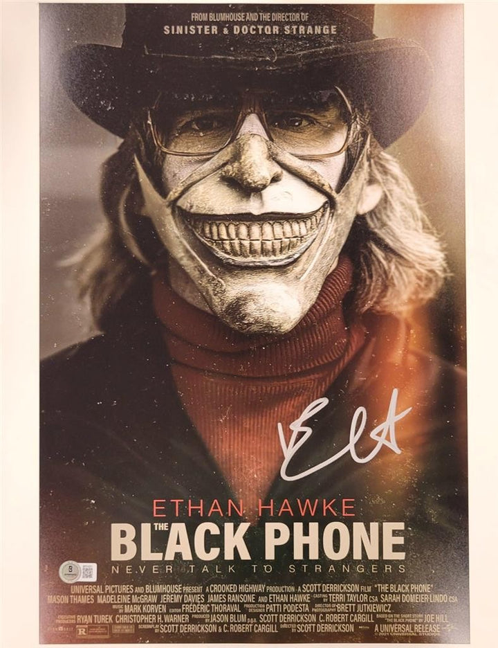 Ethan Hawke signed The Black Phone 12x18 photo poster autograph (C) Beckett BAS