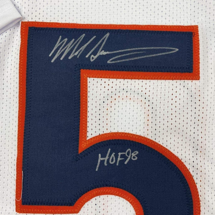 Autographed/Signed Mike Singletary HOF 98 Chicago White Jersey JSA COA