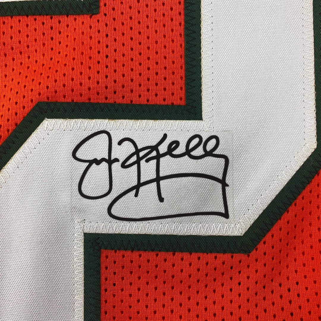 Facsimile Autographed Jim Kelly Miami Orange Reprint Laser Jersey Size Men's XL