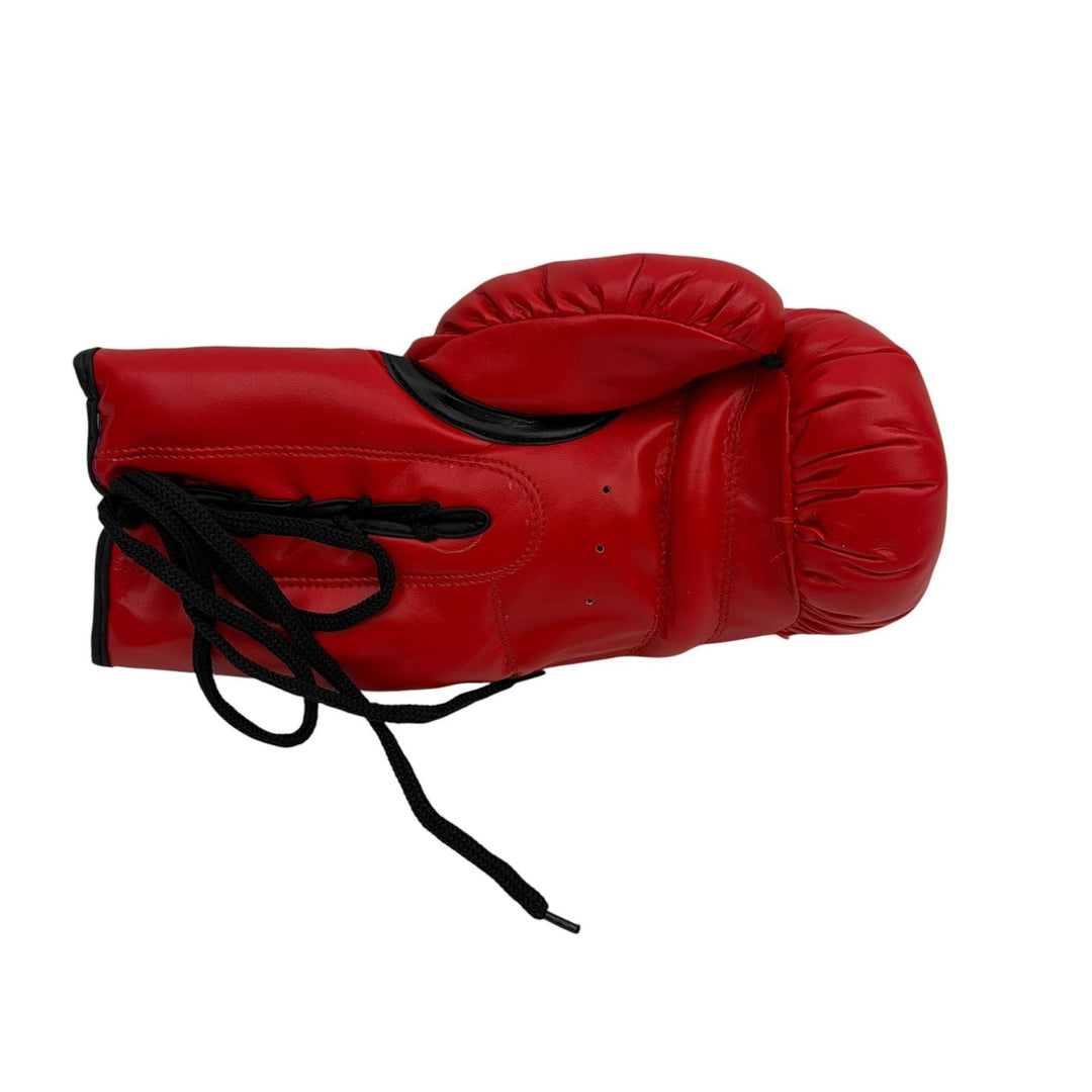 Autographed/Signed Michael Moorer Red Everlast Boxing Glove JSA COA
