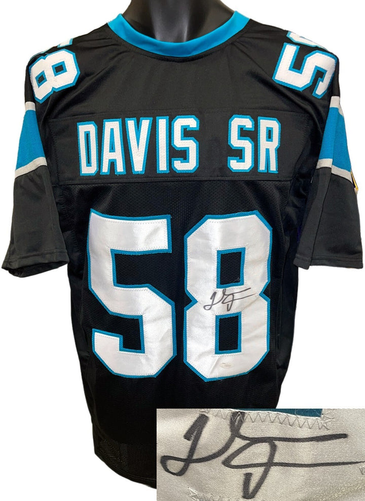 Thomas Davis, Sr. signed Carolina Black Custom Stitched Pro Style FB Jersey- JSA