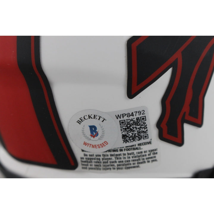 AJ Epenesa Autographed Buffalo Bills Lunar Mini Helmet Beckett Witness 50256