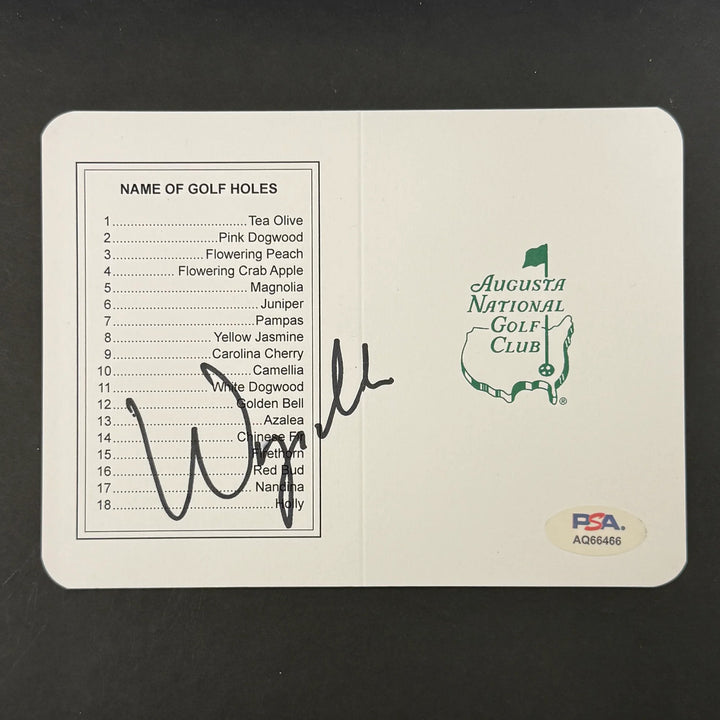 Wyndham Clark Signed Golf Masters Golf Scorecards PSA Autographed