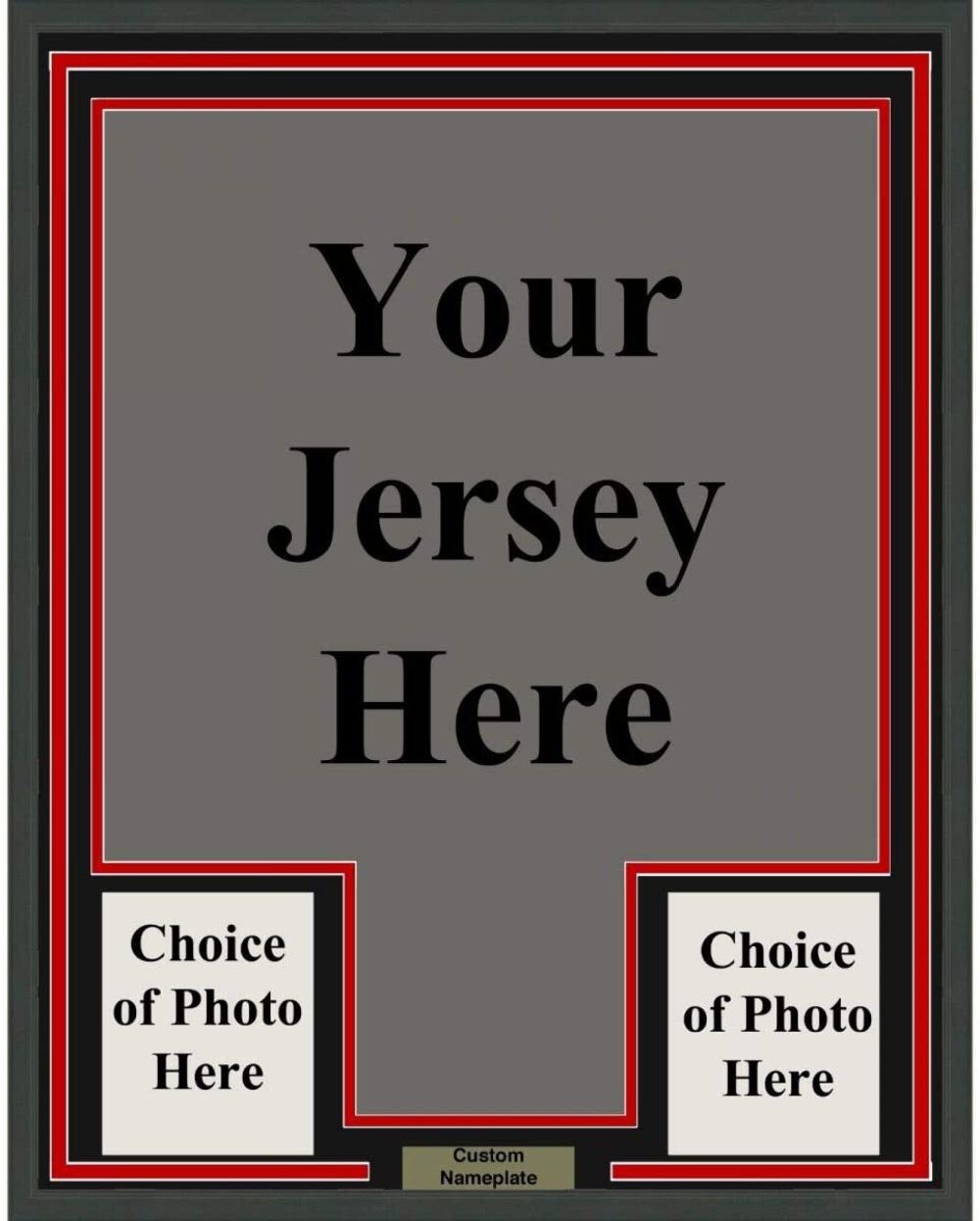 FRAME Custom Your Jersey 35x39 Professionally Matted 5x7 Photos FREE SHIP