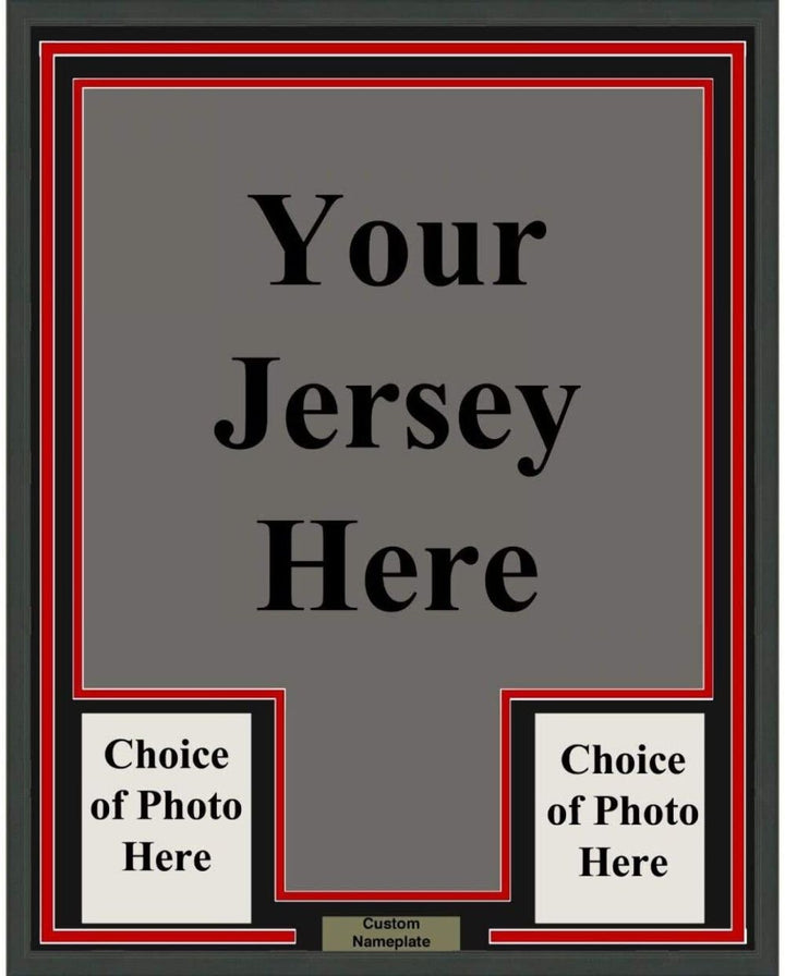 FRAME Custom Your Jersey 35x39 Professionally Matted 5x7 Photos FREE SHIP
