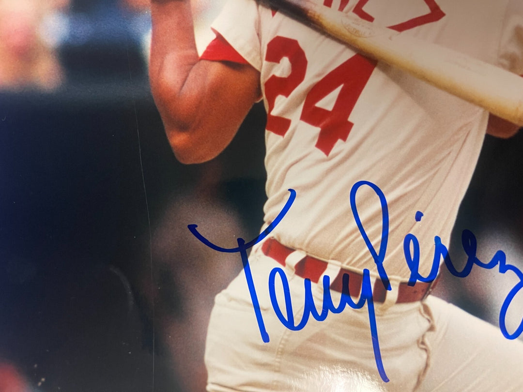 Tony Perez signed Cincinnati Reds 8x10 Photo imperfect Framed- COA/Show Ticket