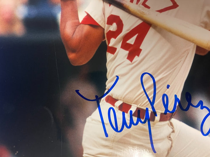 Tony Perez signed Cincinnati Reds 8x10 Photo imperfect Framed- COA/Show Ticket