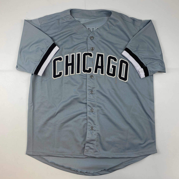 Facsimile Autographed Bo Jackson Chicago Grey Reprint Laser Jersey Size Men's XL