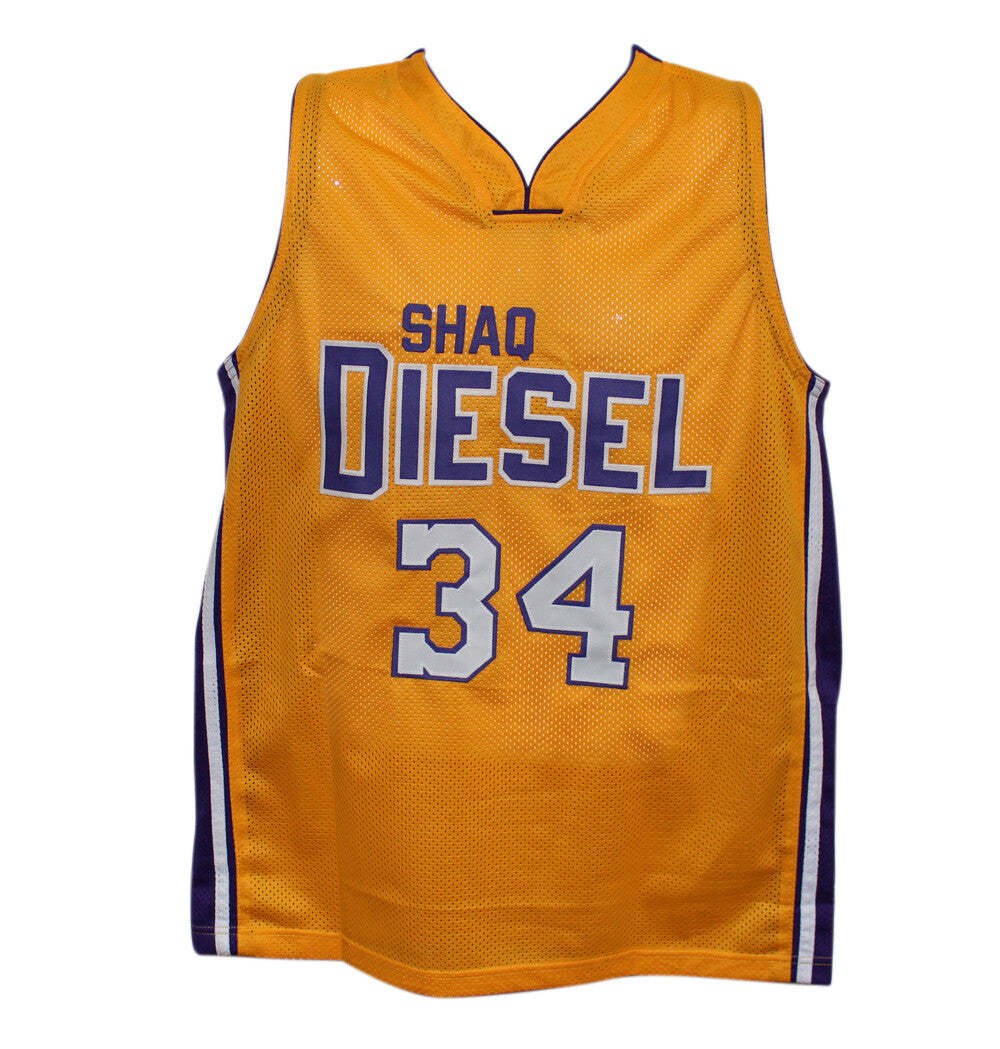 Shaquille O'Neal Autographed/Signed Pro Style Yellow XL Jersey Beckett 37296