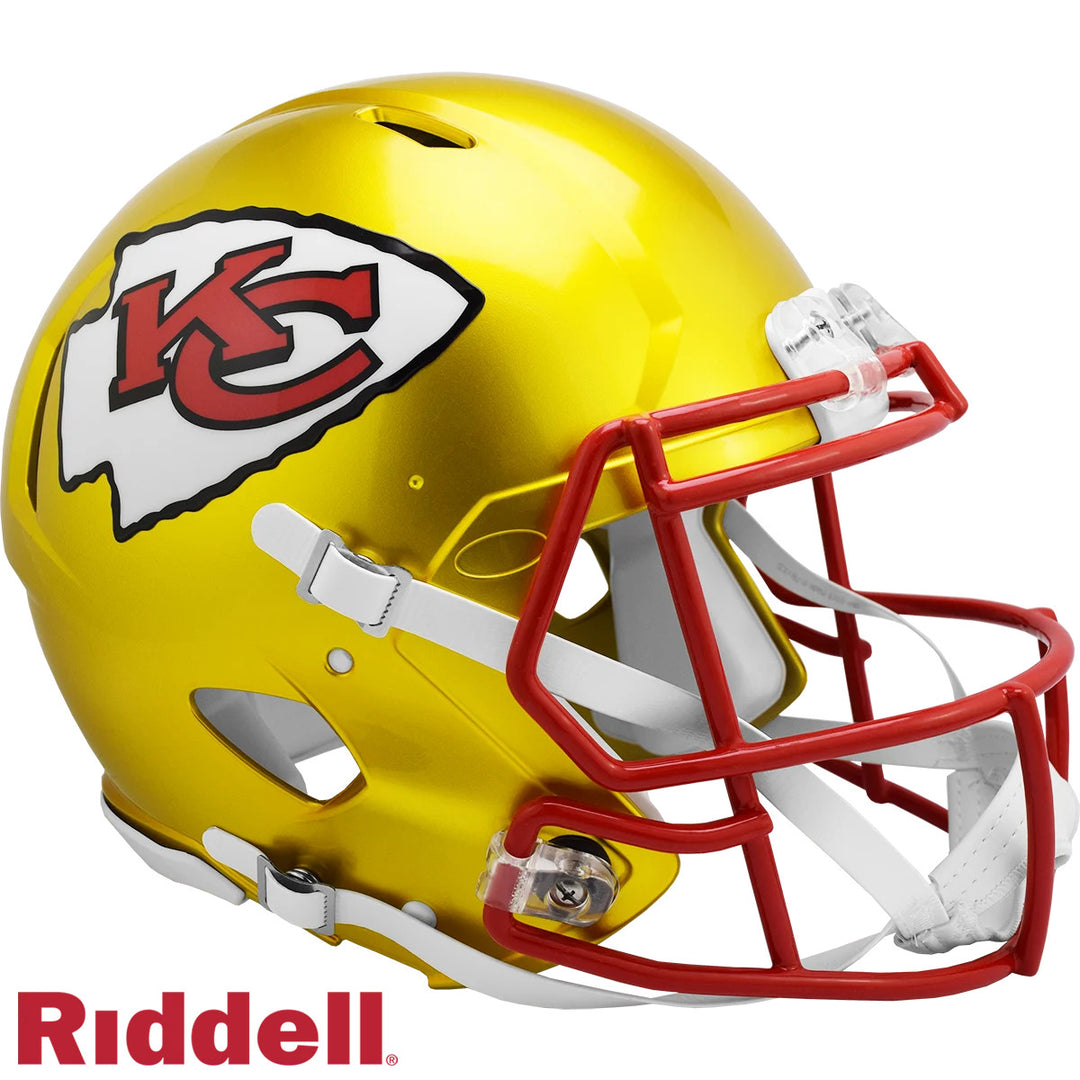 Kansas City Chiefs Full Size Authentic Flash Helmet Riddell New In Box 30814