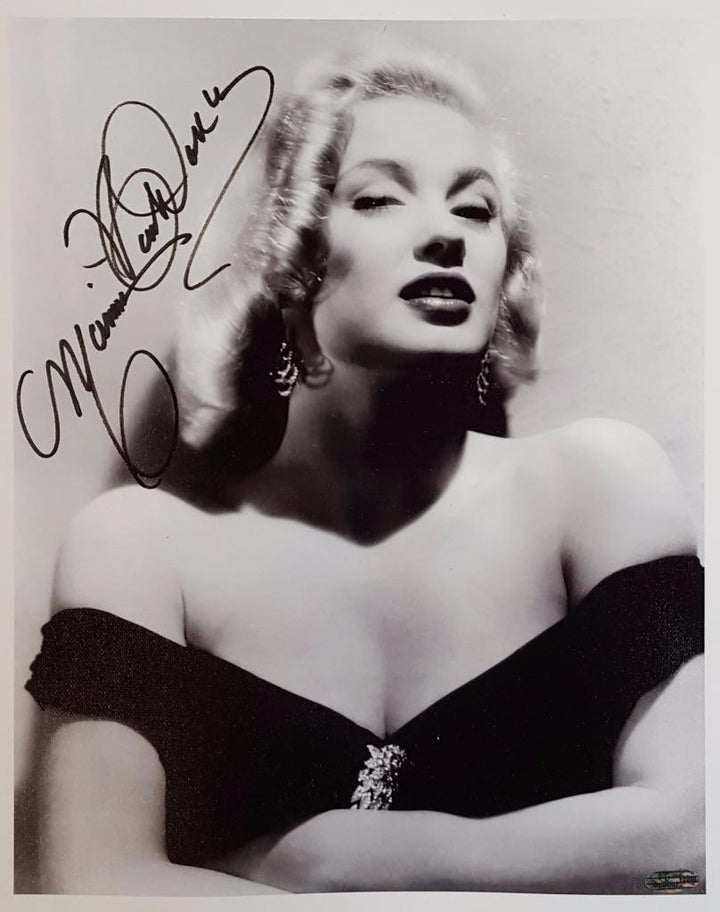 Mamie Van Doren Signed 11x14 Canvas Photo Playboy Playmate OC Dugout Hologram