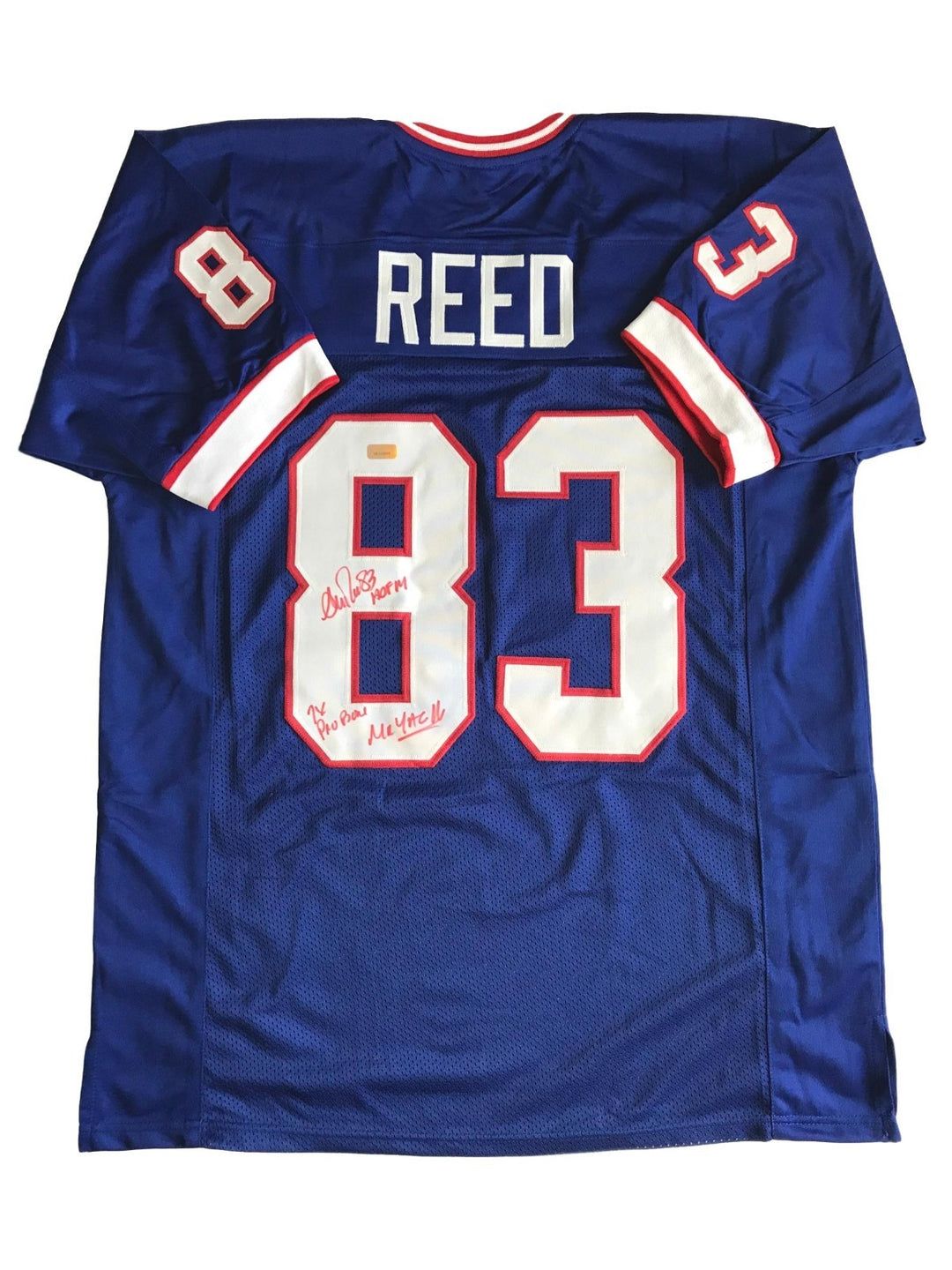 Andre Reed Signed Bills Jersey Inscribed x3 "Mr. Yac, HOF" COA Autograph Buffalo