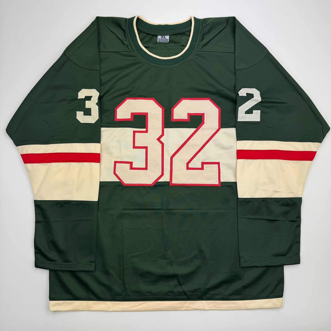 Autographed/Signed Filip Gustavsson Minnesota Green Hockey Jersey JSA COA