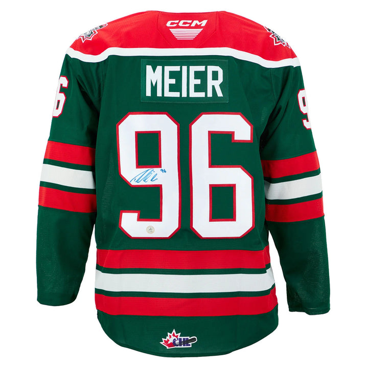Timo Meier Autographed Halifax Mooseheads Green CCM CHL Jersey