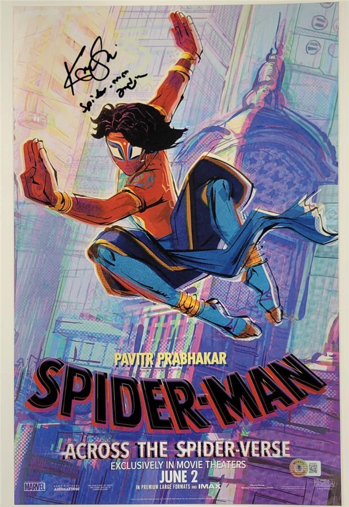 Karan Soni signed "Spider-Man India" 11x17 photo Marvel autograph ~ Beckett BAS
