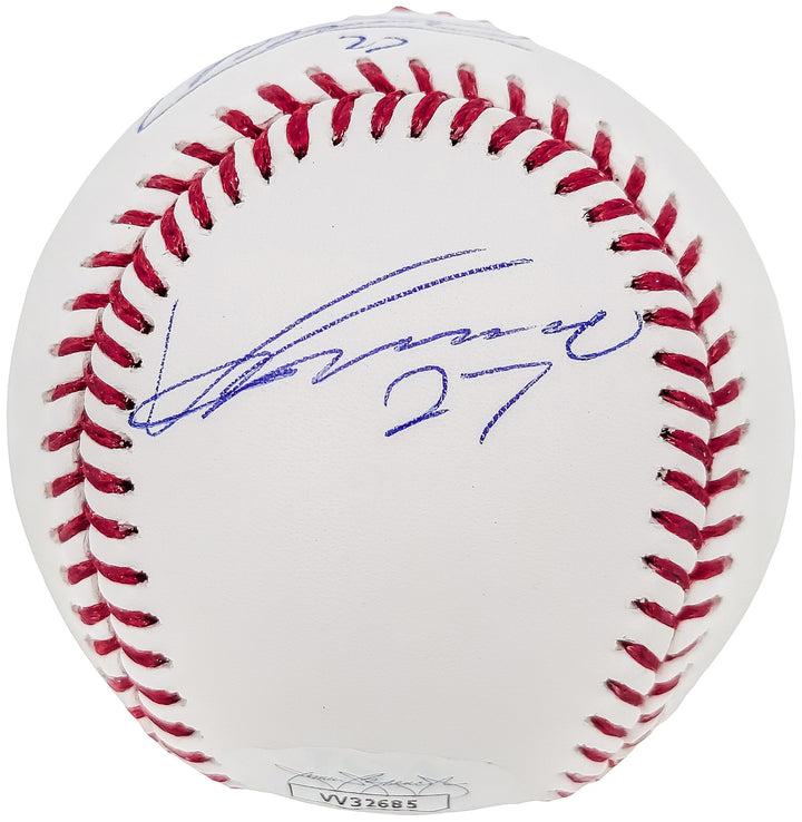 Vladimir Guerrero Jr. & Vladimir Guerrero Sr. Signed MLB Baseball JSA