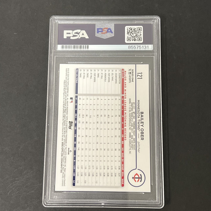 2024 Series One #121 Bailey Ober signed card PSA Auto Authentic Twins