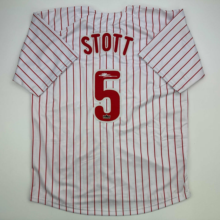 Facsimile Autographed Bryson Stott Philadelphia Pinstripe Reprint Jersey Mens XL
