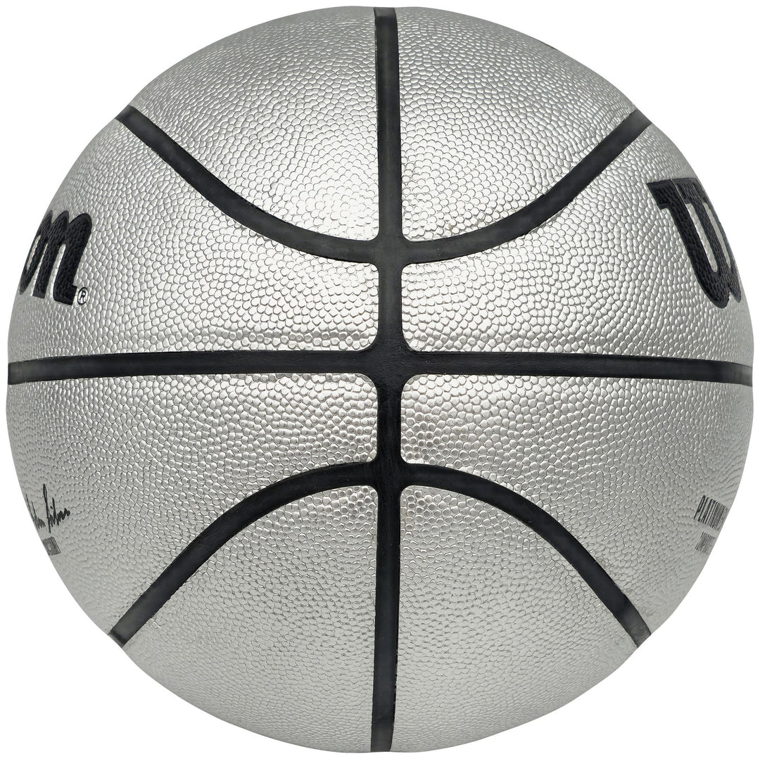 Allen Iverson Auto Platinum Edition Composite Leather Basketball 76ers Beckett