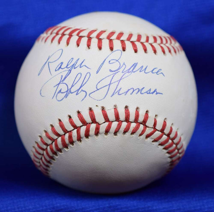 Ralph Branca Bobby Thomson Beckett BAS Autograph National League Signed Baseball