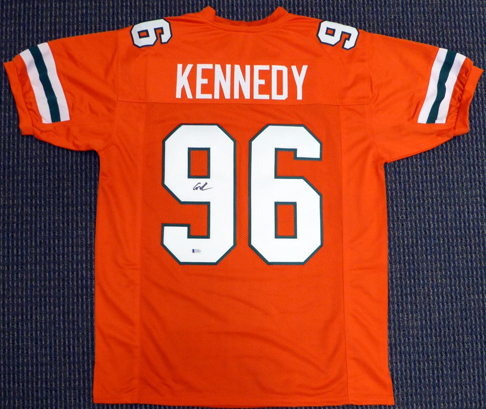 Miami Hurricanes Cortez Kennedy Autographed Signed Orange Jersey Beckett
