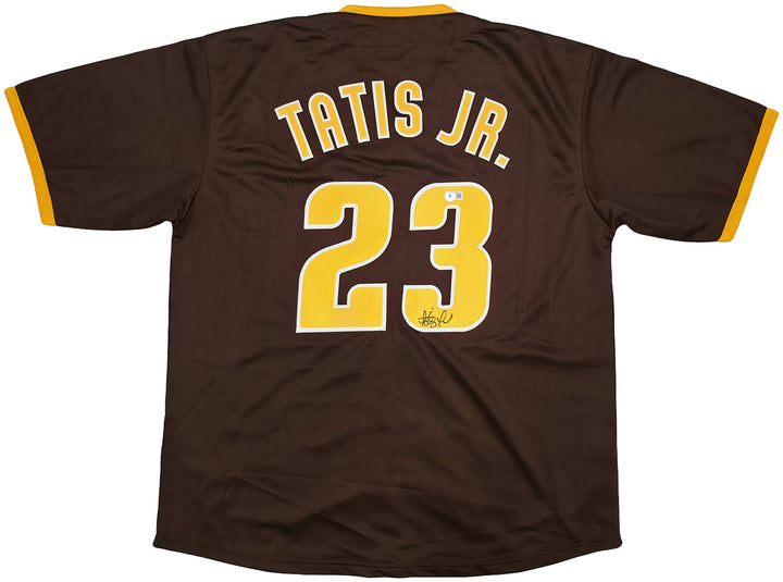 San Diego Padres Fernando Tatis Jr. Signed Brown Jersey Beckett Wit