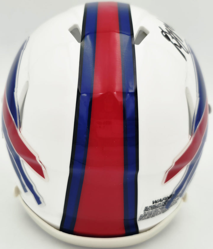 DJ Moore Signed Buffalo Bills White Speed Mini Helmet Beckett BAS Witness