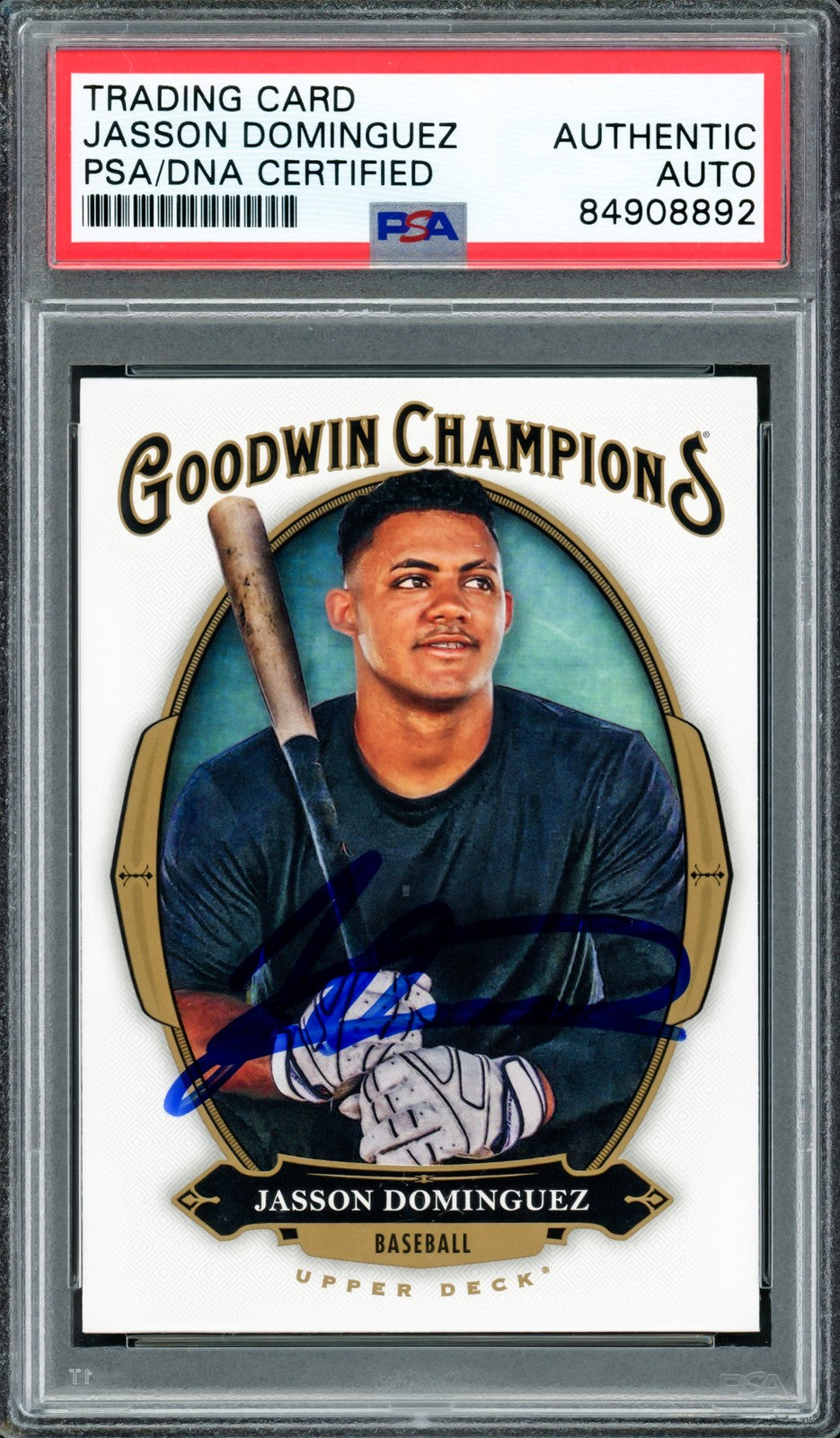 Jasson Dominguez Signed 2020 Upper Deck Goodwin Champions RC 45 Yankees PSA/DNA