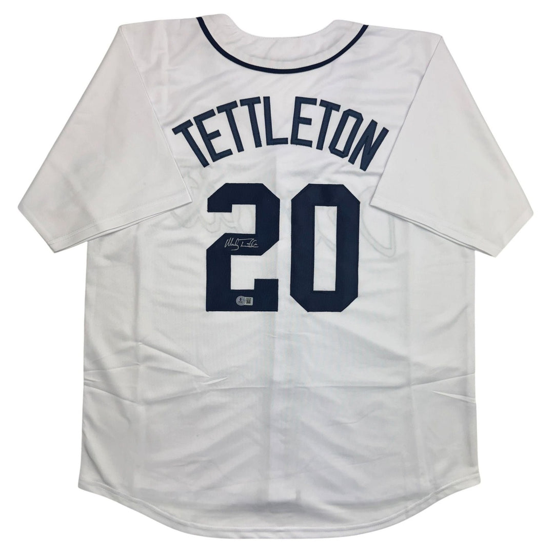 Autographed/Signed Mickey Tettleton Detroit White Baseball Jersey BAS COA
