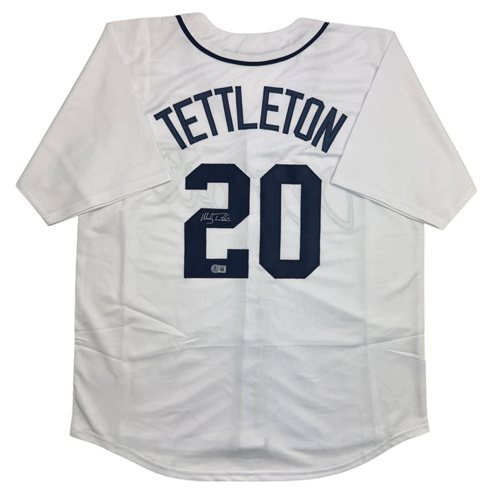 Autographed/Signed Mickey Tettleton Detroit White Baseball Jersey BAS COA