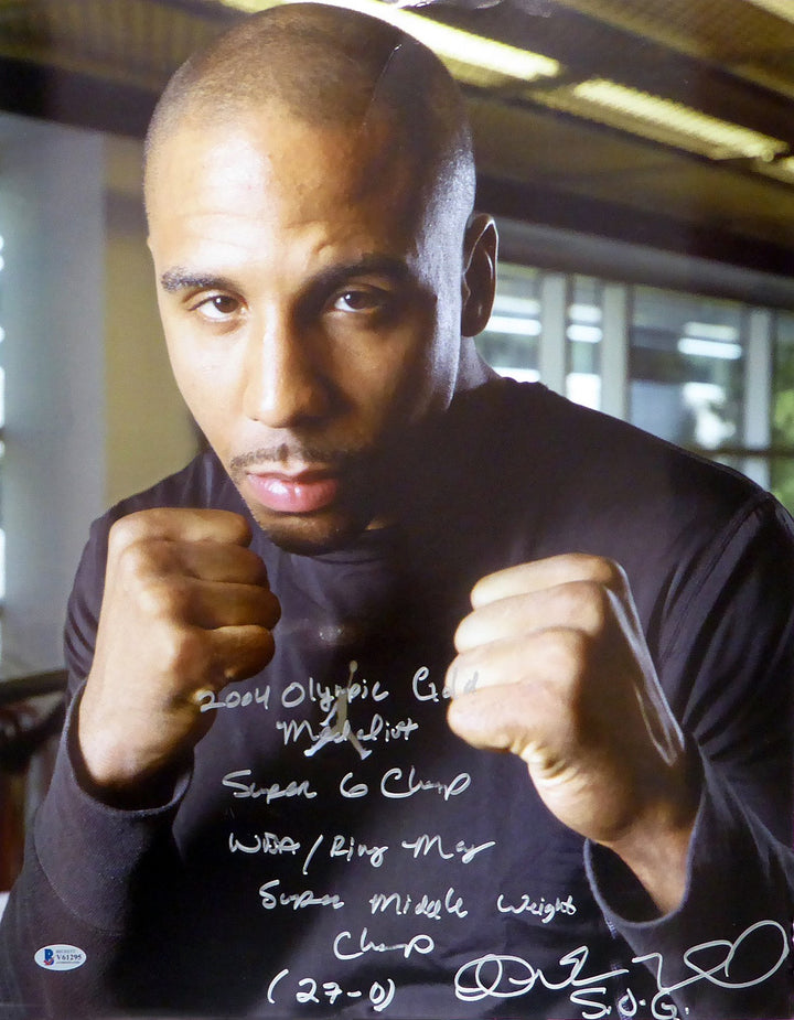 Andre Ward Auto Signed 16x20 Photo 2004 Olympic Gold Medalist Beckett