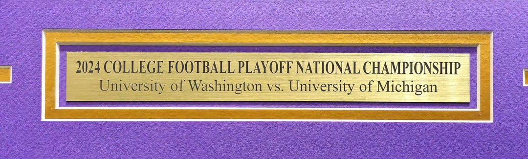 Unsigned Framed 12x36 Panoramic Photo Huskies 2024 National Championship Game