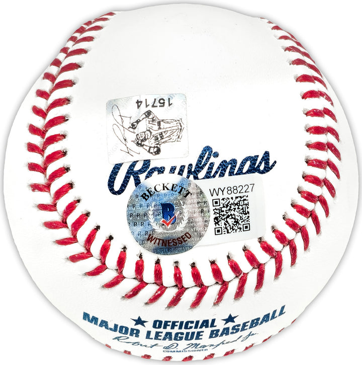 David Ortiz Autographed Signed MLB Baseball Boston Red Sox "HOF 22" Beckett Wit
