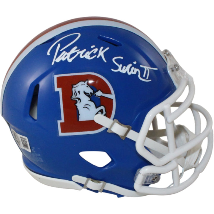 Patrick Surtain Autographed Denver Broncos TB Mini Helmet Beckett Witness 54654
