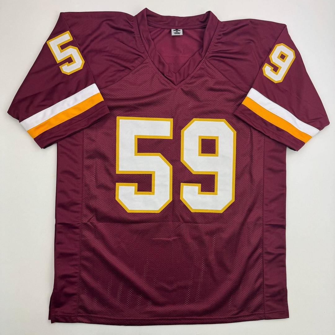 Autographed/Signed London Fletcher Washington Maroon Jersey BAS COA