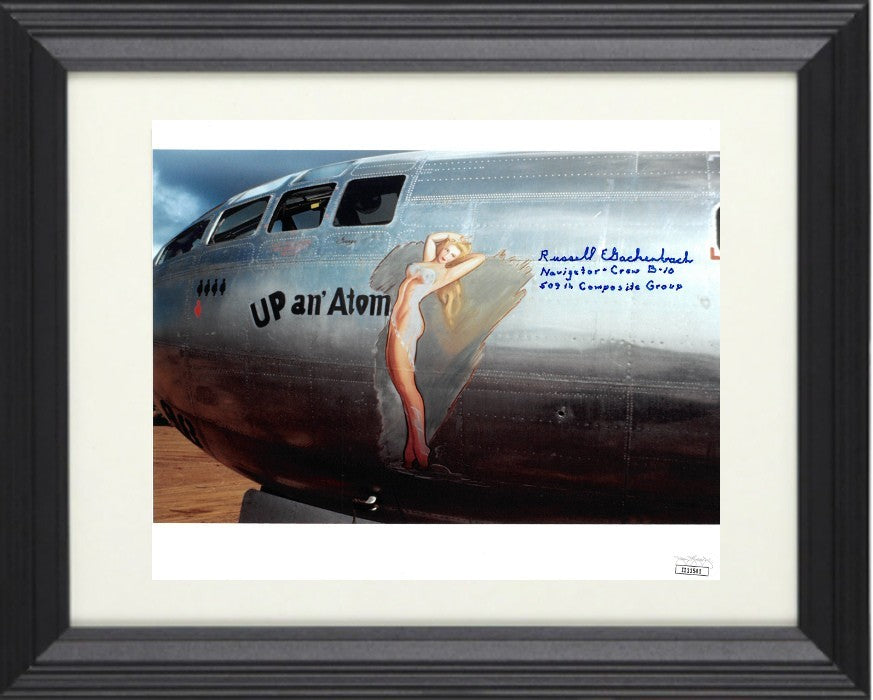 Russell Gackenbach signed WWII Hiroshima/Nagasaki 509th 8X10 Photo Framed - JSA