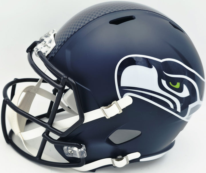 Julian Love Signed Seattle Seahawks Blue Full Size Speed Replica Helmet MCS Holo