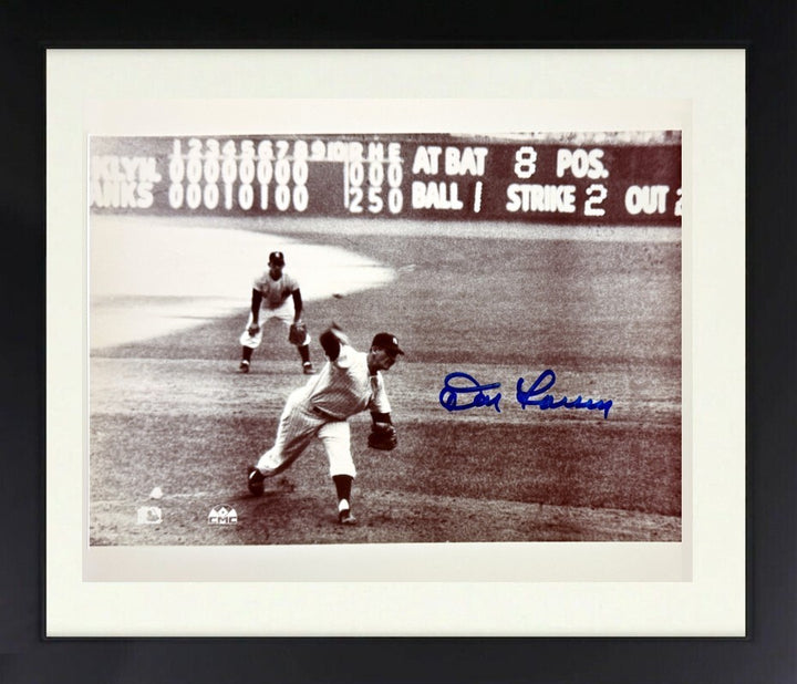 Don Larsen signed Yankees 1956 WS Perfect Game 8x10 Photo imperfect Framed - COA