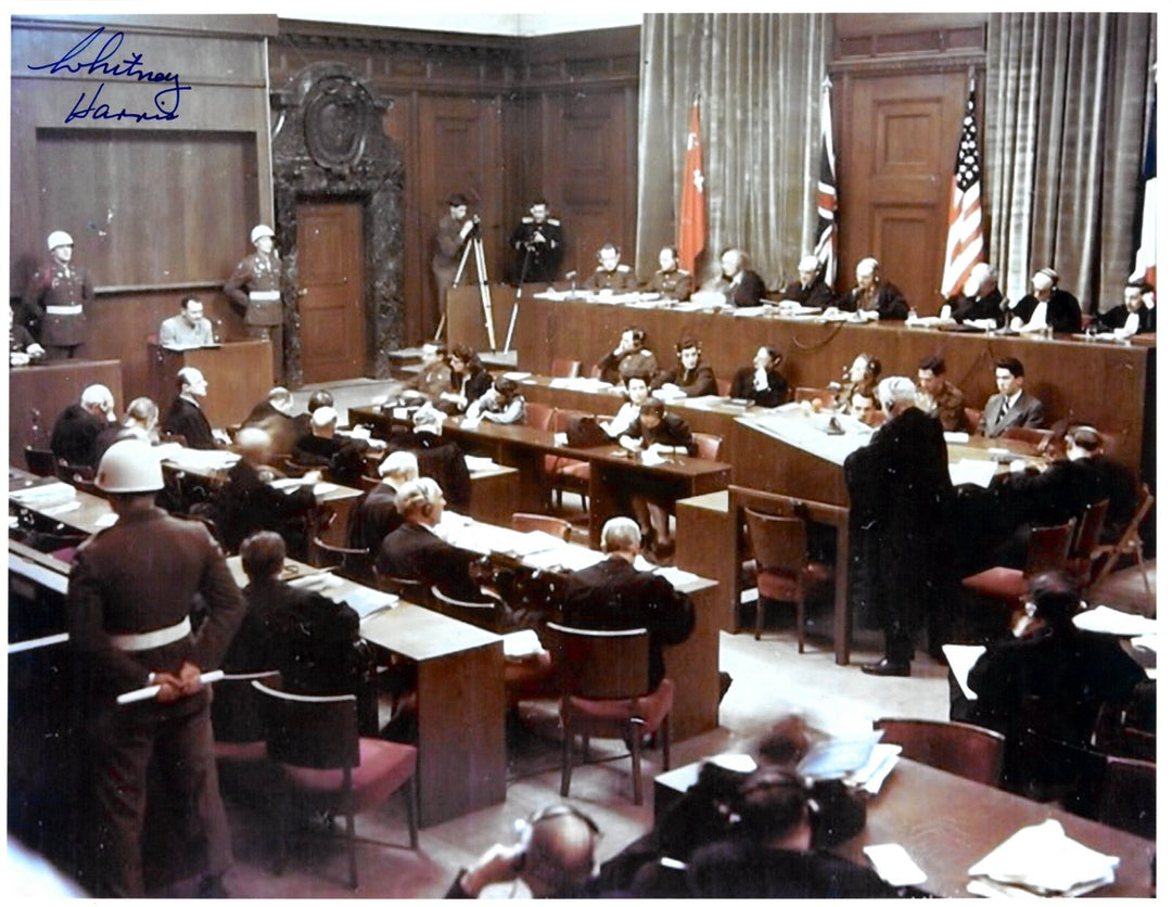 Whitney Harris signed 1945-46 WWll Nuremberg Trials Prosecutor 8x10 Photo – PSA