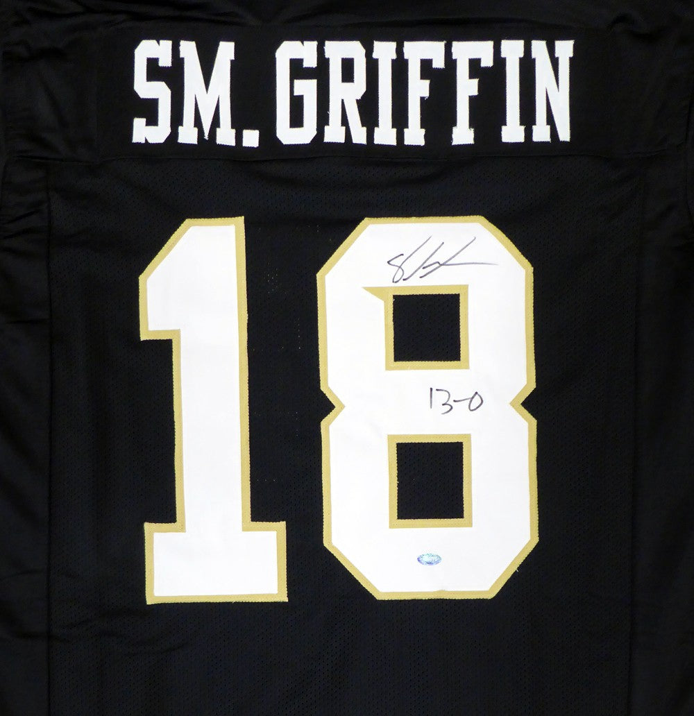 UCF Golden Knights Shaquem Griffin Signed Black Jersey "13-0" MCS Holo