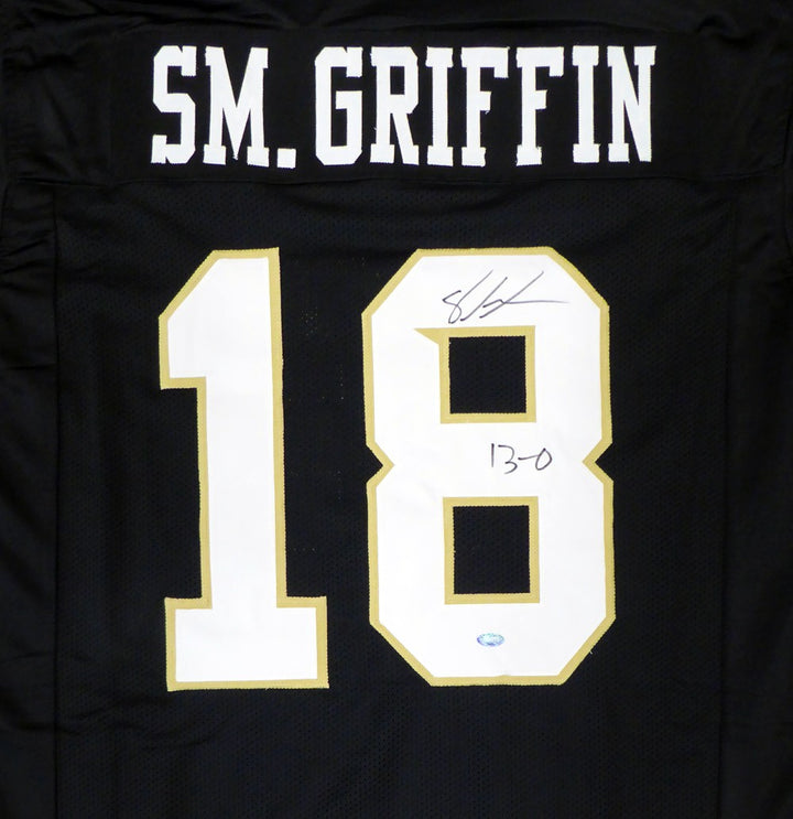 UCF Golden Knights Shaquem Griffin Signed Black Jersey "13-0" MCS Holo