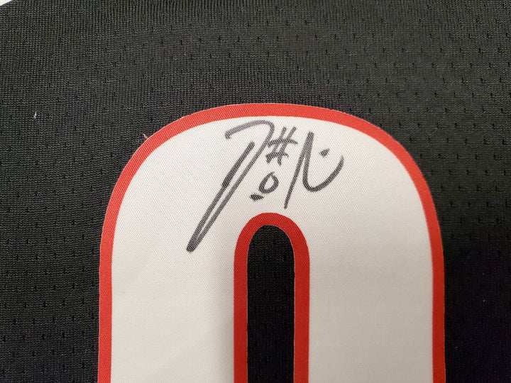 Portland Trail Blazers Damian Lillard Signed Black Nike Jersey Size L Beckett