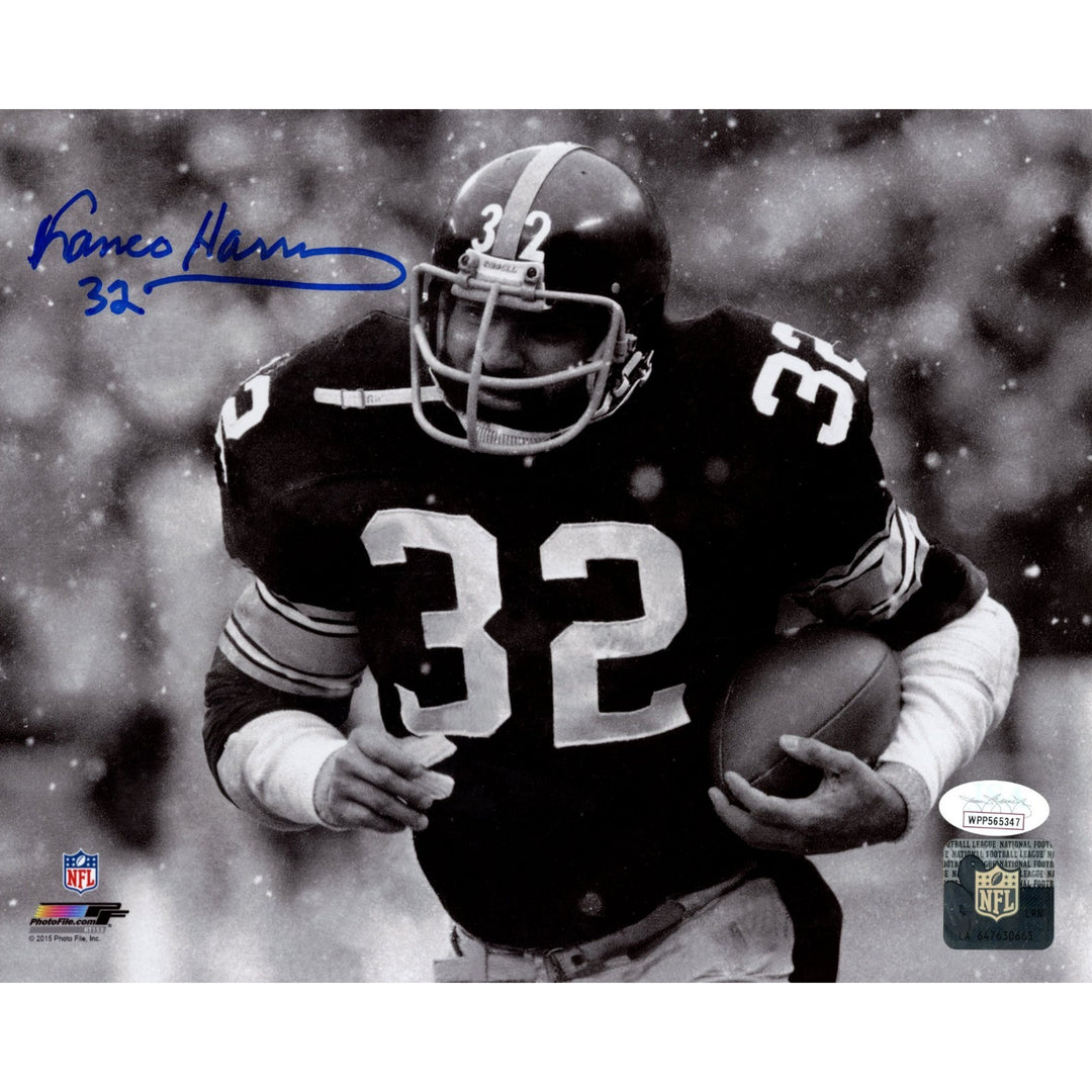 Franco Harris Autographed Pittsburgh Steelers 8x10 Photo JSA 53537