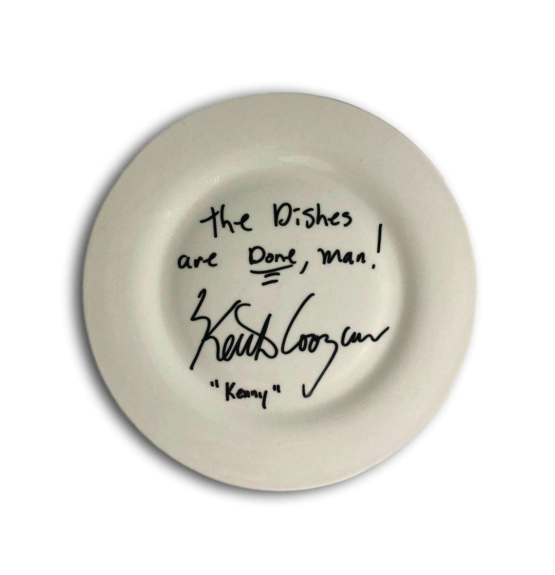 Keith Coogan Signed Inscribed Plate "Don't Tell Mom Babysitter's Dead" JSA COA