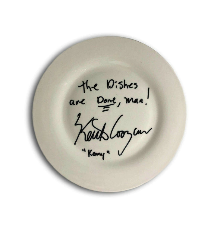 Keith Coogan Signed Inscribed Plate "Don't Tell Mom Babysitter's Dead" JSA COA