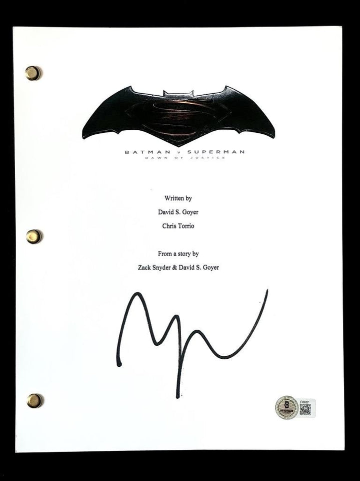 Zack Snyder signed Batman v Superman script autograph (A) ~ Beckett BAS