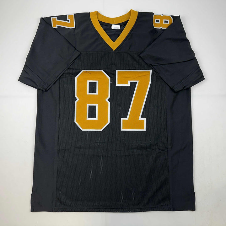 Facsimile Autographed Joe Horn New Orleans Black Reprint Jersey Size Men's XL