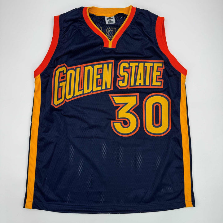 Signed Stephen Steph Curry Golden State Black Retro Jersey JSA COA